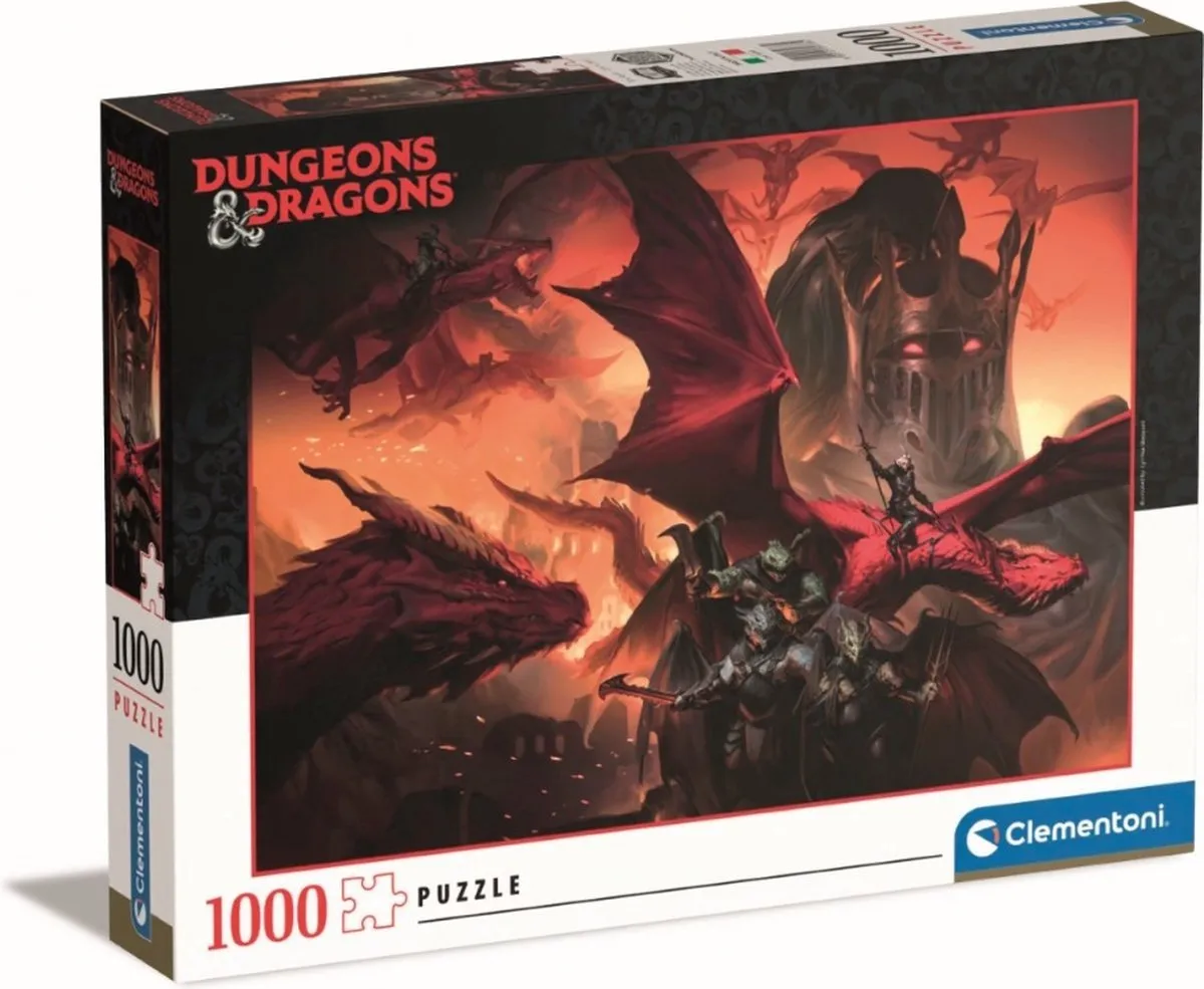 Clementoni Puzzel Dungeons & Dragons Dragon Riders 1000 Stuks