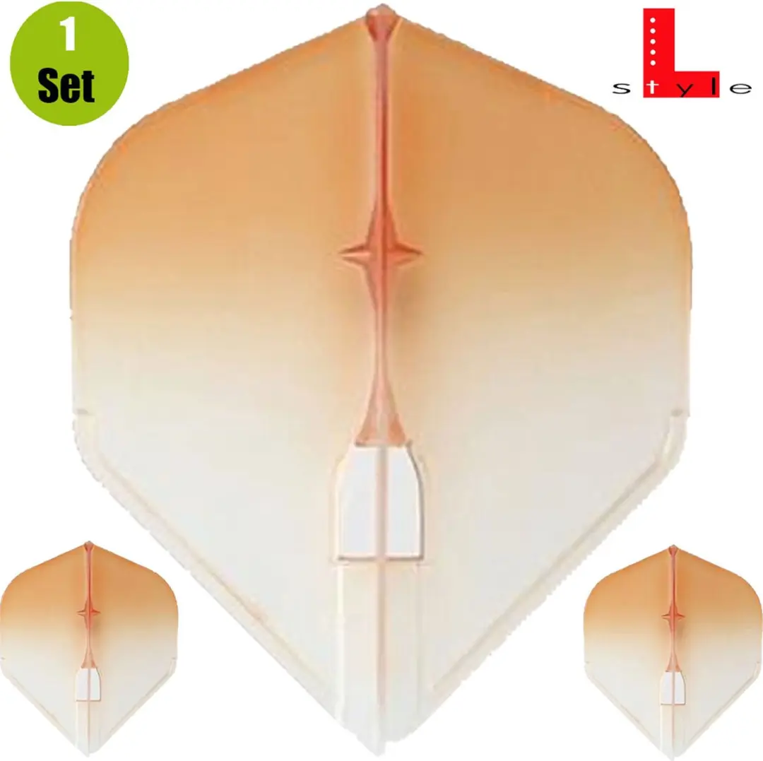 L-Style Champagne L1 Standard Dart Flights - 3 Stuks - Oranje