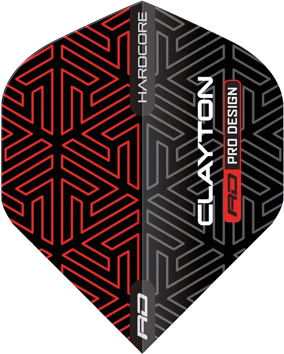 Red Dragon Jonny Clayton Hardcore Dart Flights - TF6820 - 3 Stuks