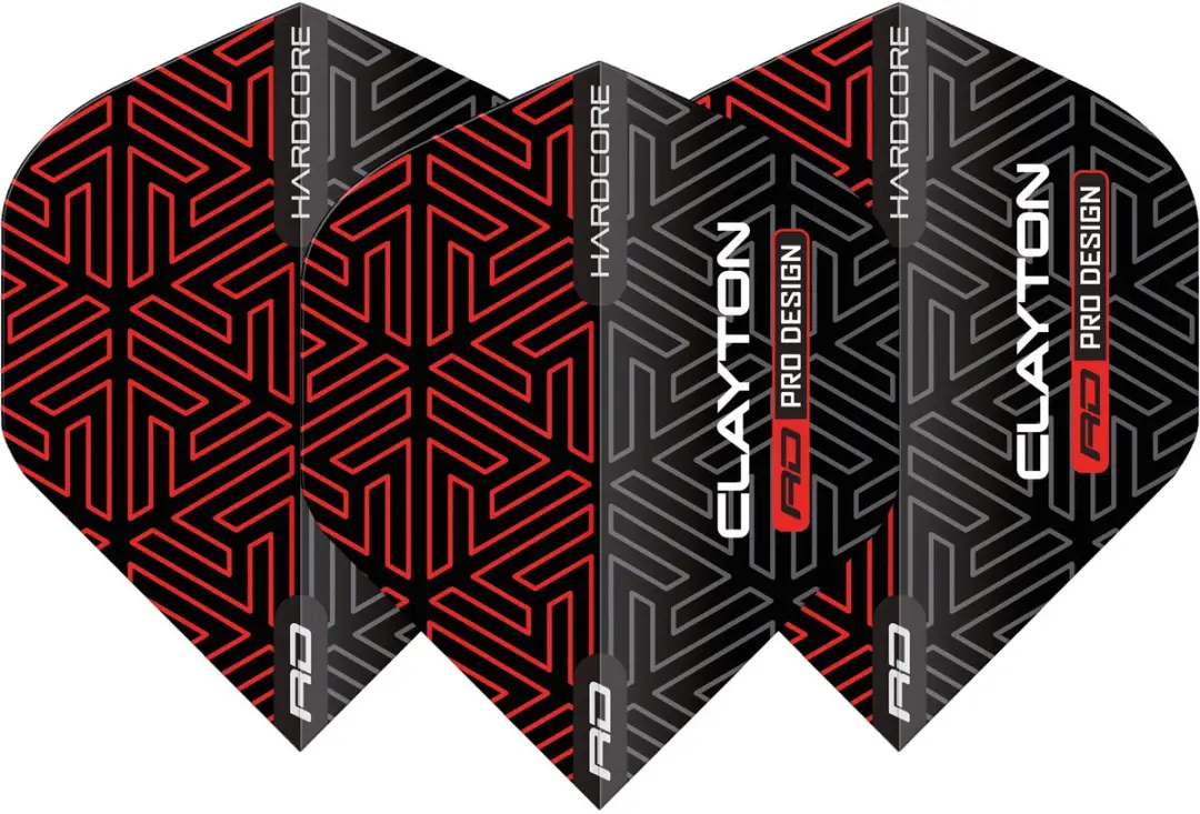 Red Dragon Jonny Clayton Hardcore Dart Flights - TF6820 - 3 Stuks