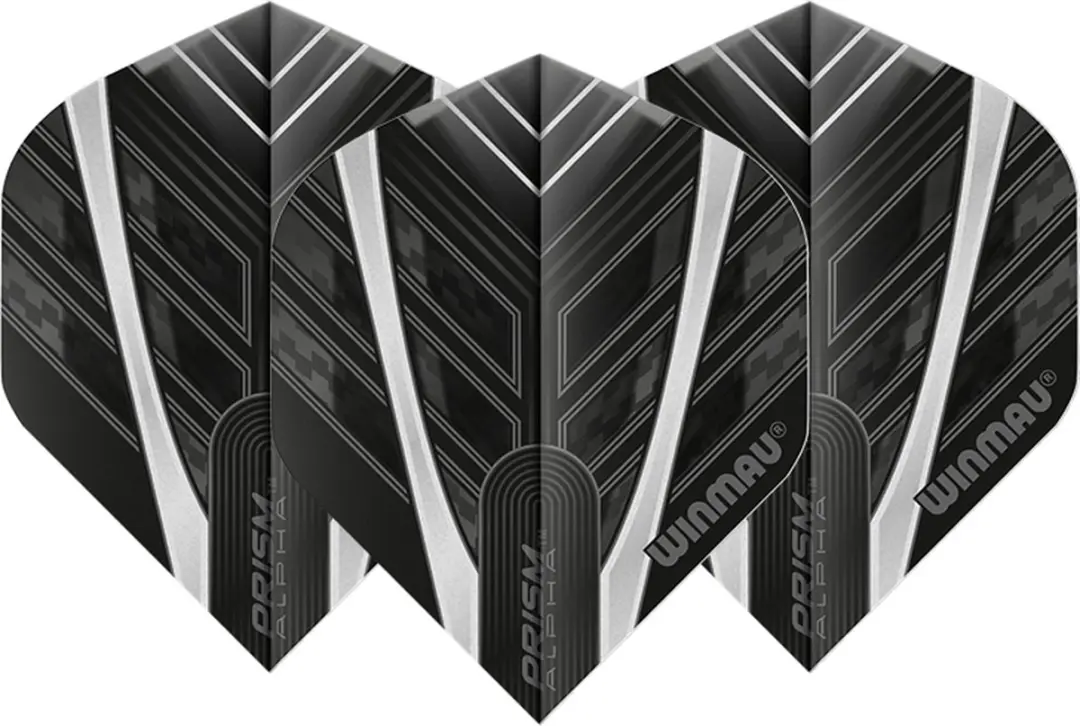 Winmau Prism Alpha Blackout Dart Flights - 3 Stuks - Zwart