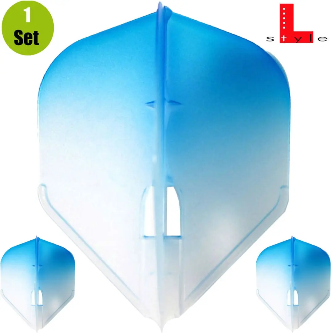 L-Style Champagne L3 Shape 2-Tone Dart Flights - Blauw - 3 Stuks