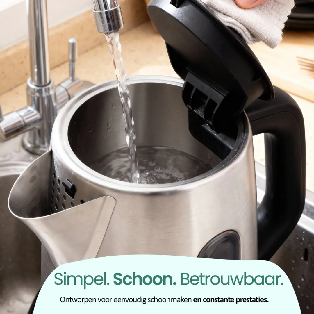 Emerio Waterkoker WK-133040 3000W - 1,7L - Zwart/RVS