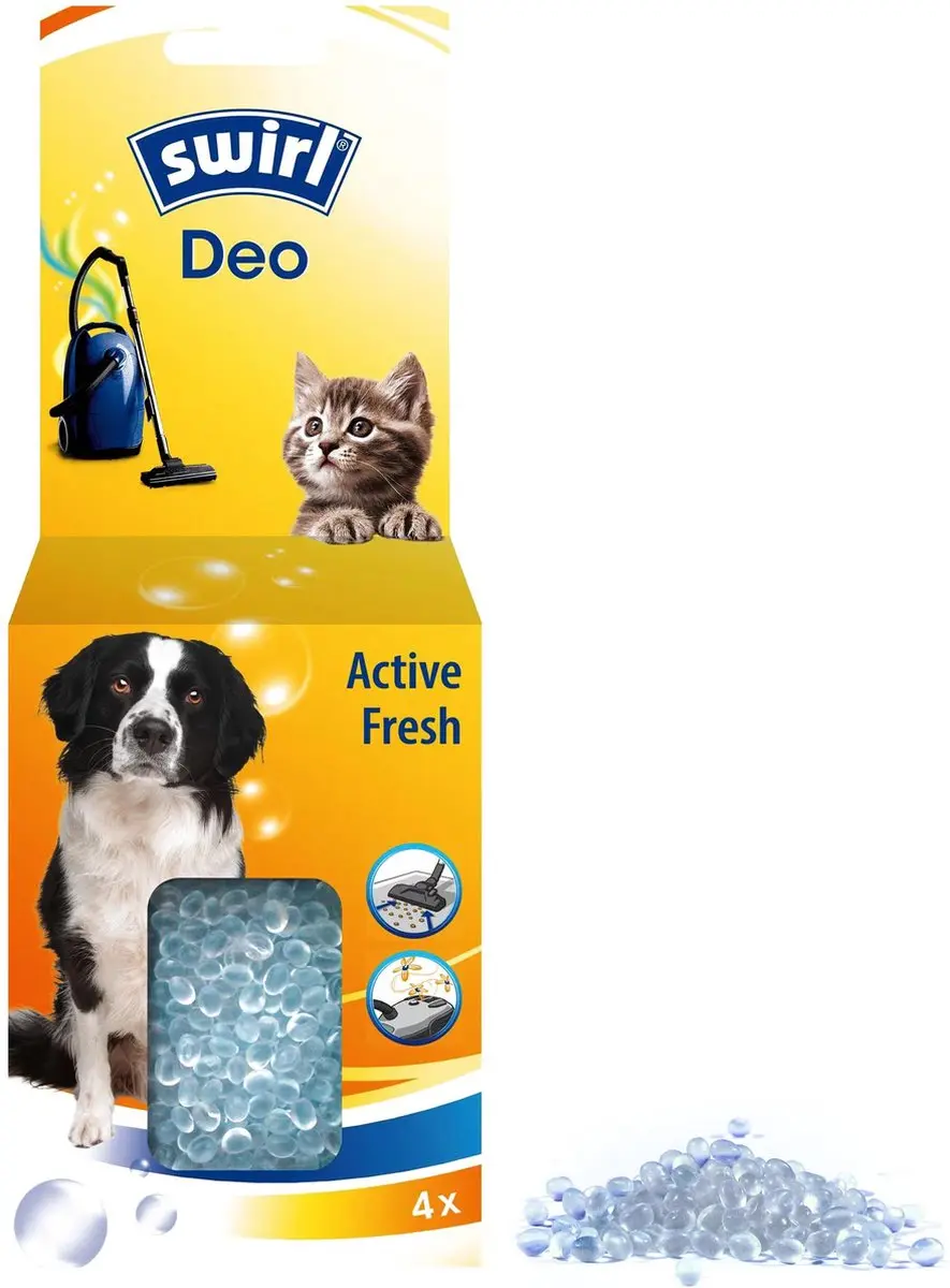 Swirl Active Fresh Geurzakjes 4x5g - Stofzuigerverfrisser - Blauw