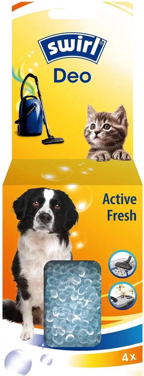 Swirl Active Fresh Geurzakjes 4x5g - Stofzuigerverfrisser - Blauw