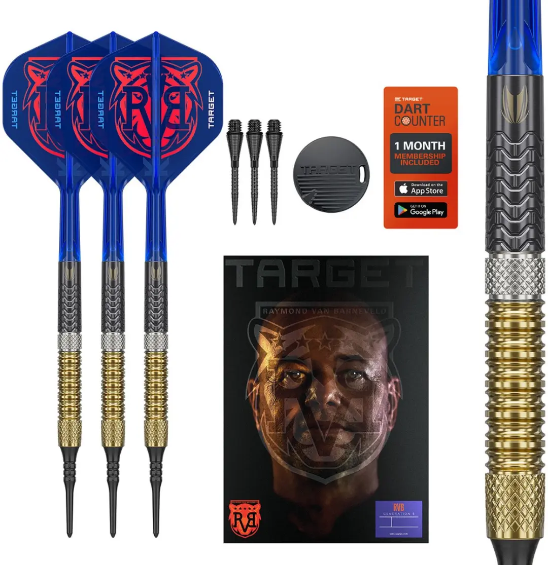 Target Raymond van Barneveld G6 95% Soft Tip Darts - 3 Stuks