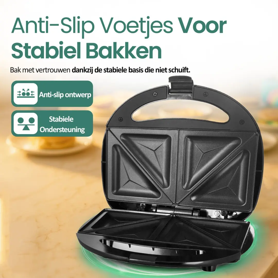 Emerio ST-120889 Tostiapparaat 750W - 2 Platen - Zwart