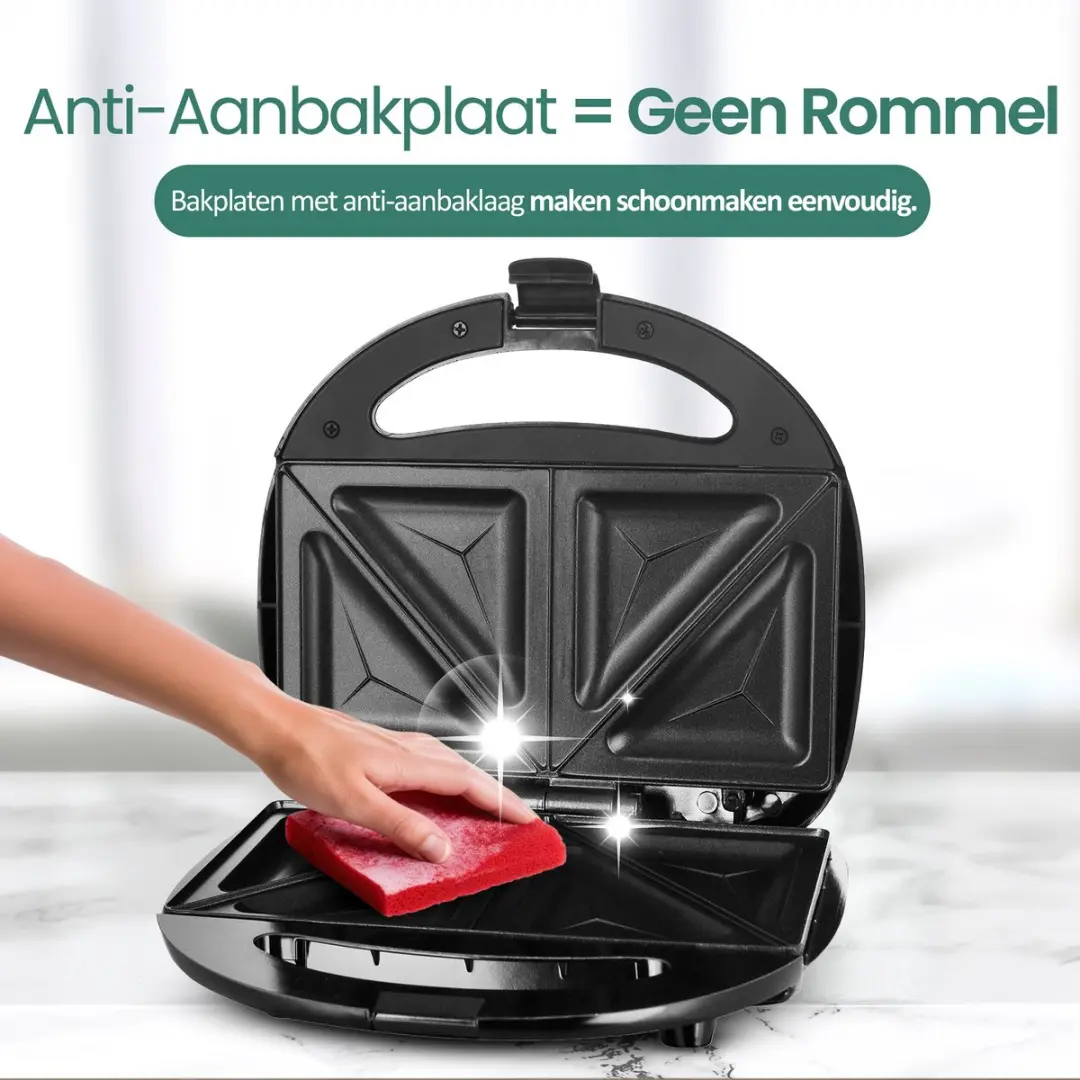 Emerio ST-120889 Tostiapparaat 750W - 2 Platen - Zwart
