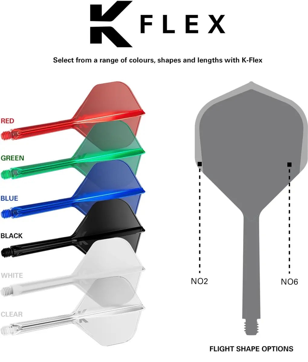 Target K-Flex Blue NO6 Dart Flights - Medium