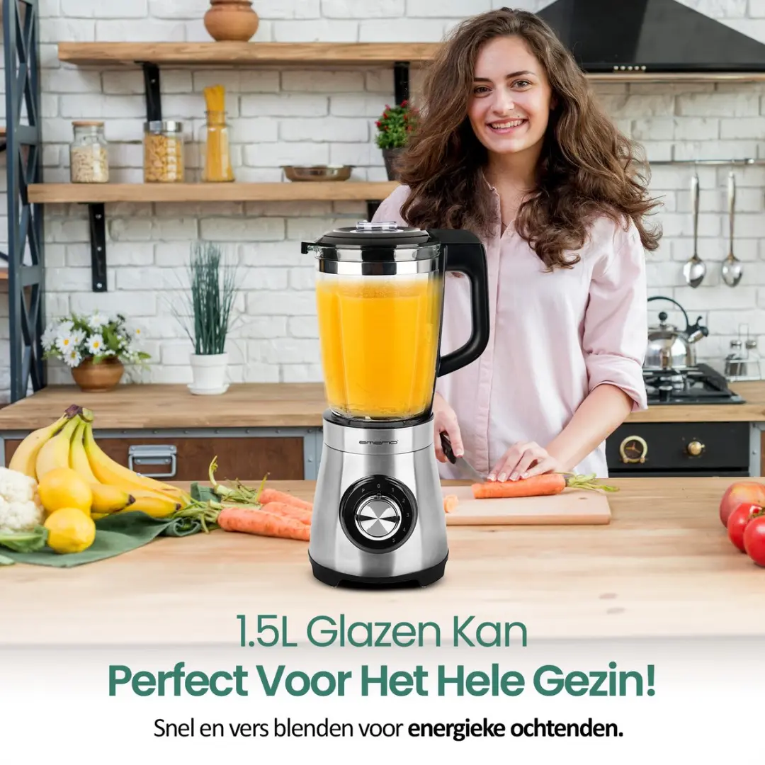 Emerio Blender BL-126794 1.75L - 1000W - 5 Snelheden - Zwart