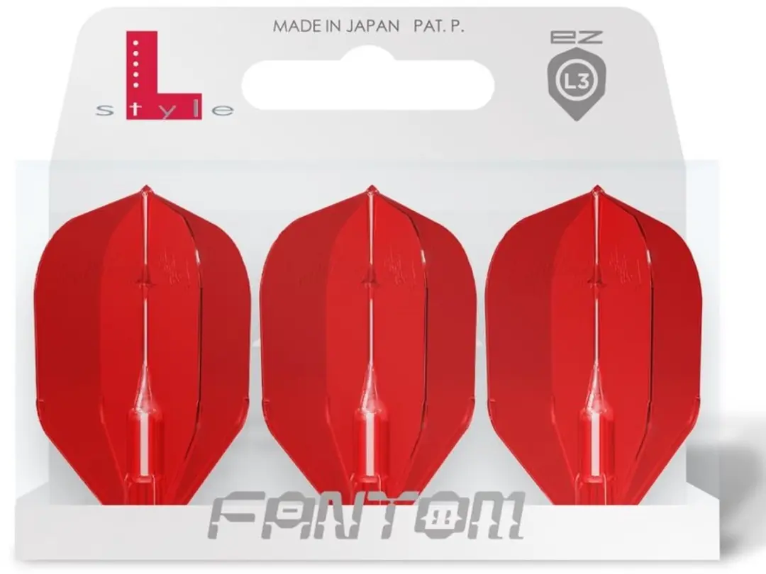 L-Style Fantom EZ L3 Shape Dart Flights FP2304 - 3 Stuks - Rood