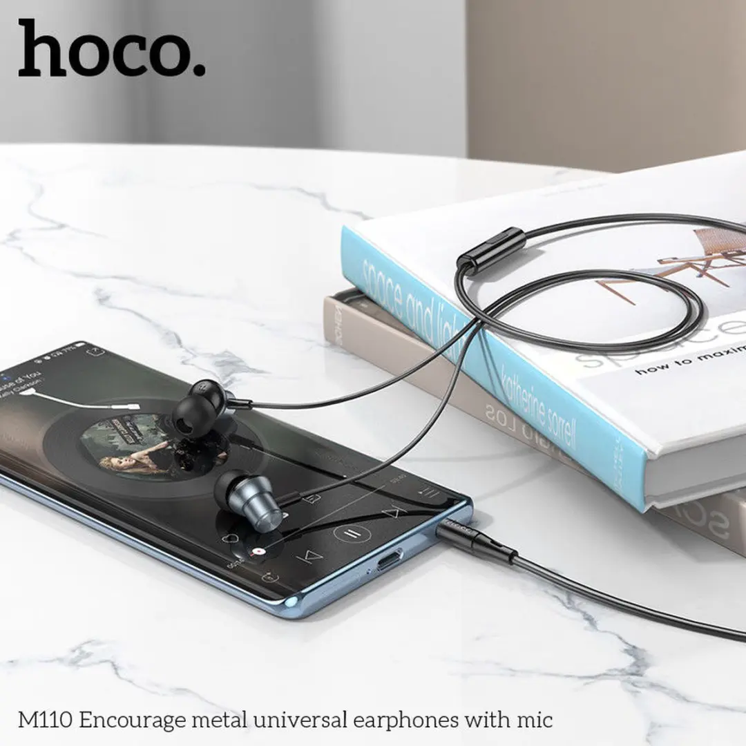 Hoco M110 Bedrade In-Ear Oordopjes - Zwart - afbeelding 6 van 6