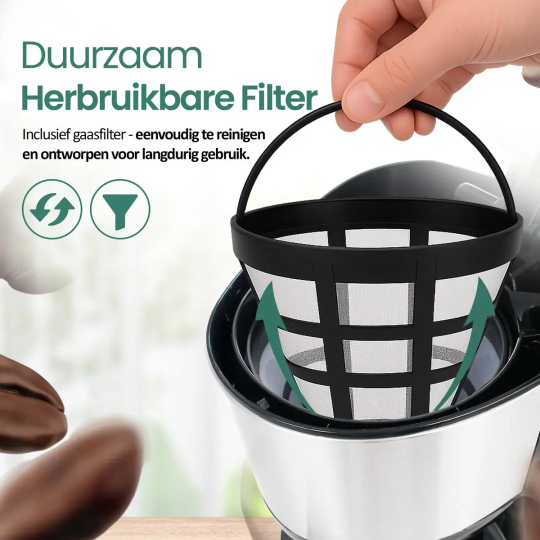 Emerio CME-122933 Koffiezetapparaat 1,25L - 12 Kopjes - 1000W - Zwart