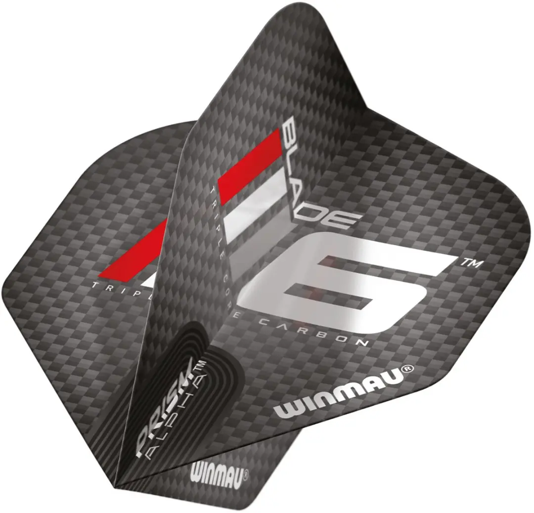 Winmau Prism Alpha Blade 6 V2 Dart Flights - 3 Stuks - Rood/Zwart