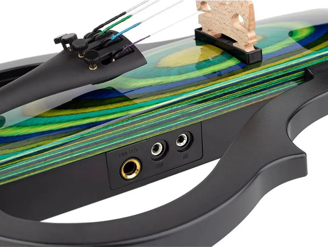 Leonardo EV-40-GN Elektrische Viool - Groen - Compleet met strijkstok en accessoires