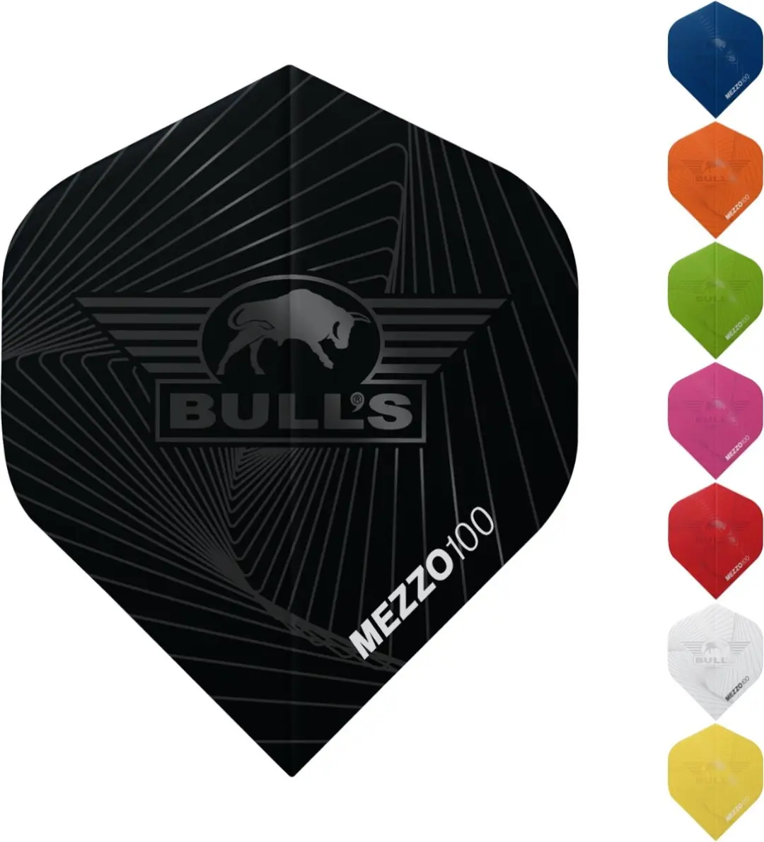 Bull's Flights Mezzo 100 nr.2 - Zwart - 3 Stuks