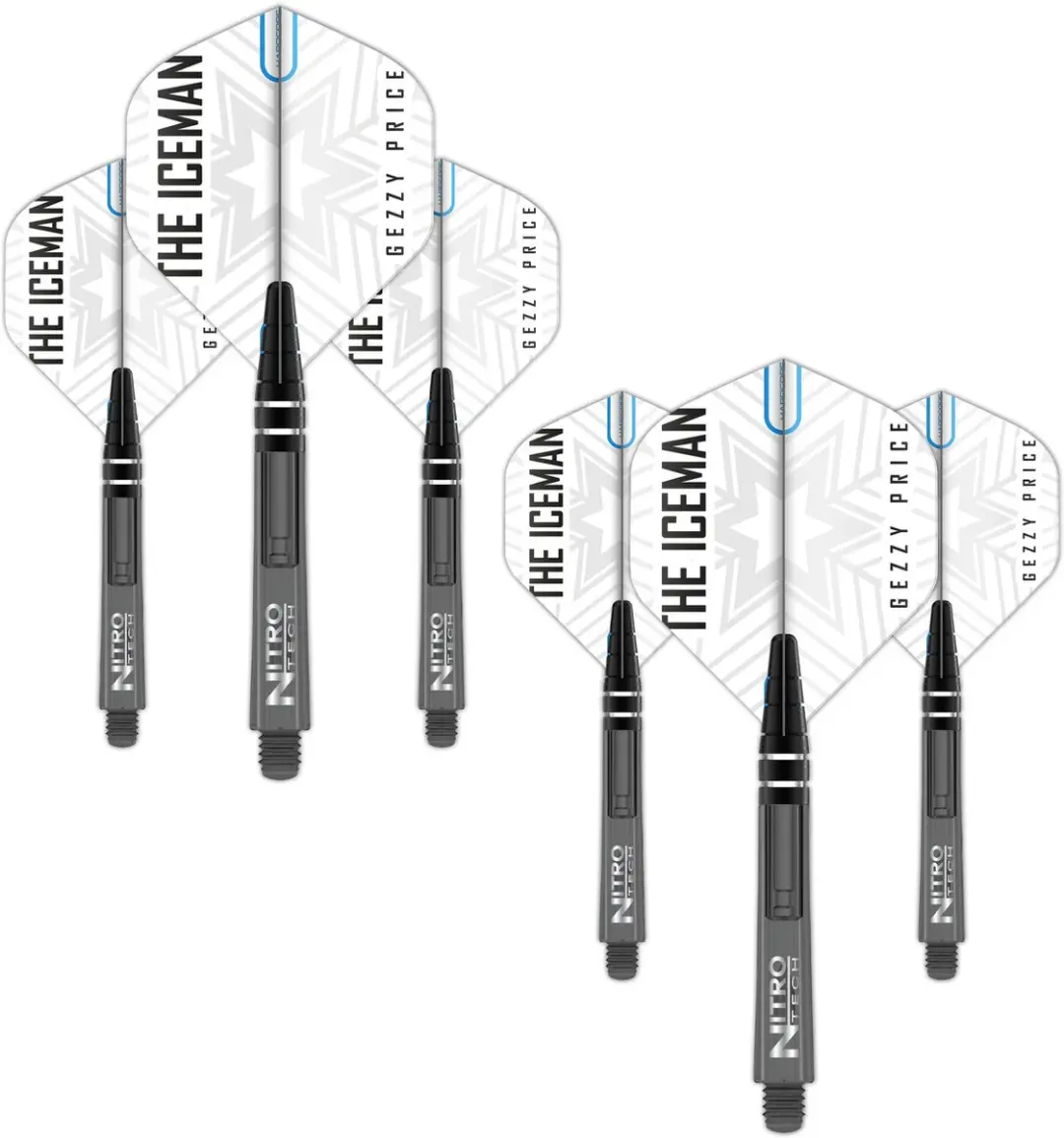 Red Dragon Gerwyn Price Iceman Nitrotech Vlucht & Schacht - 3 Sets (9 Stuks) - X0513