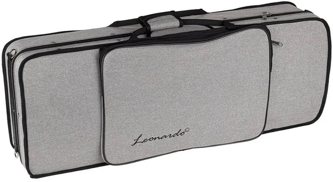 Leonardo LVA-20150 Altviool Set 38cm - Gevlamd Ebben - Incl. Koffer & Strijkstok
