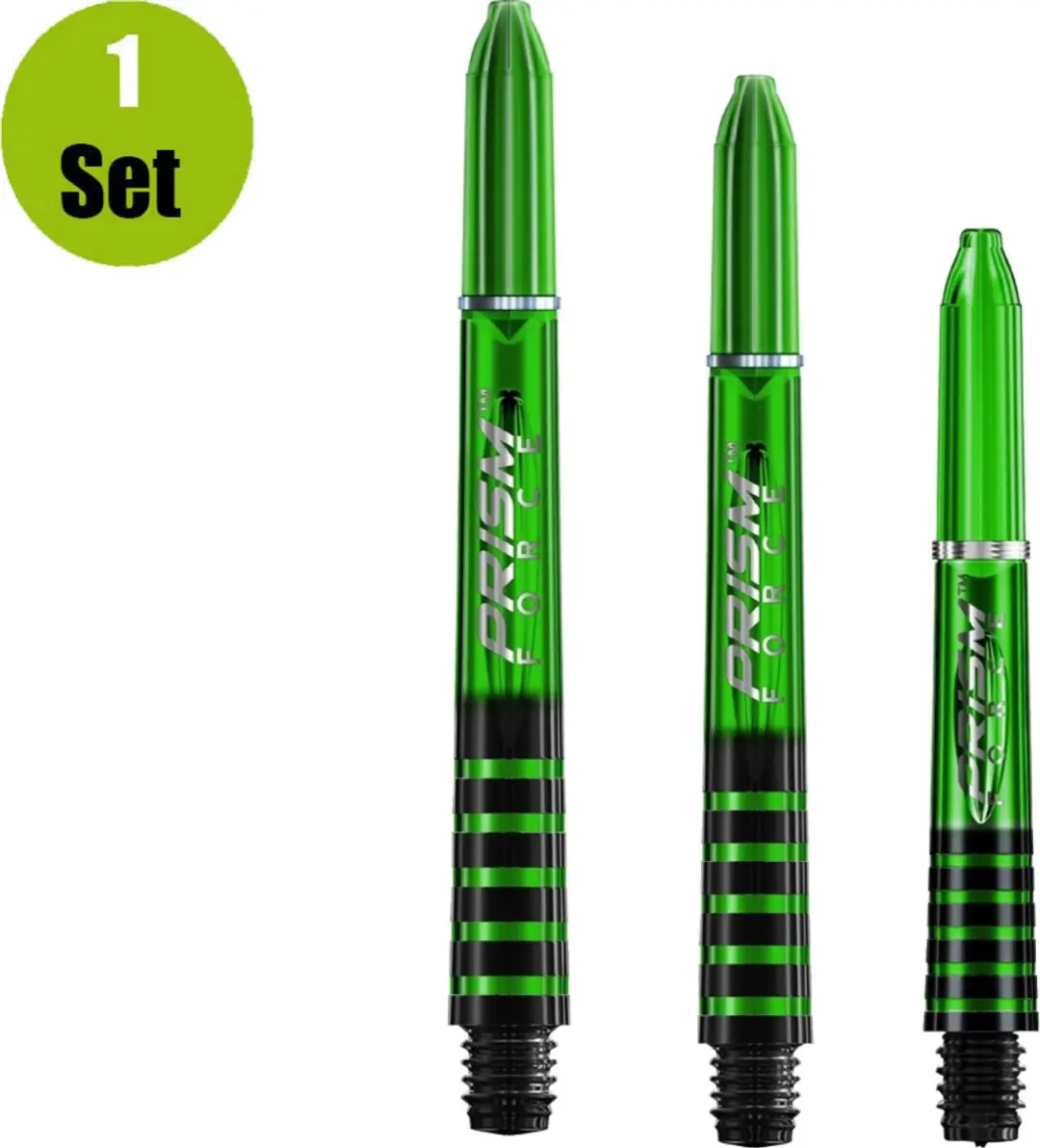 Winmau Prism Force Dart Shafts Groen - 3 Stuks