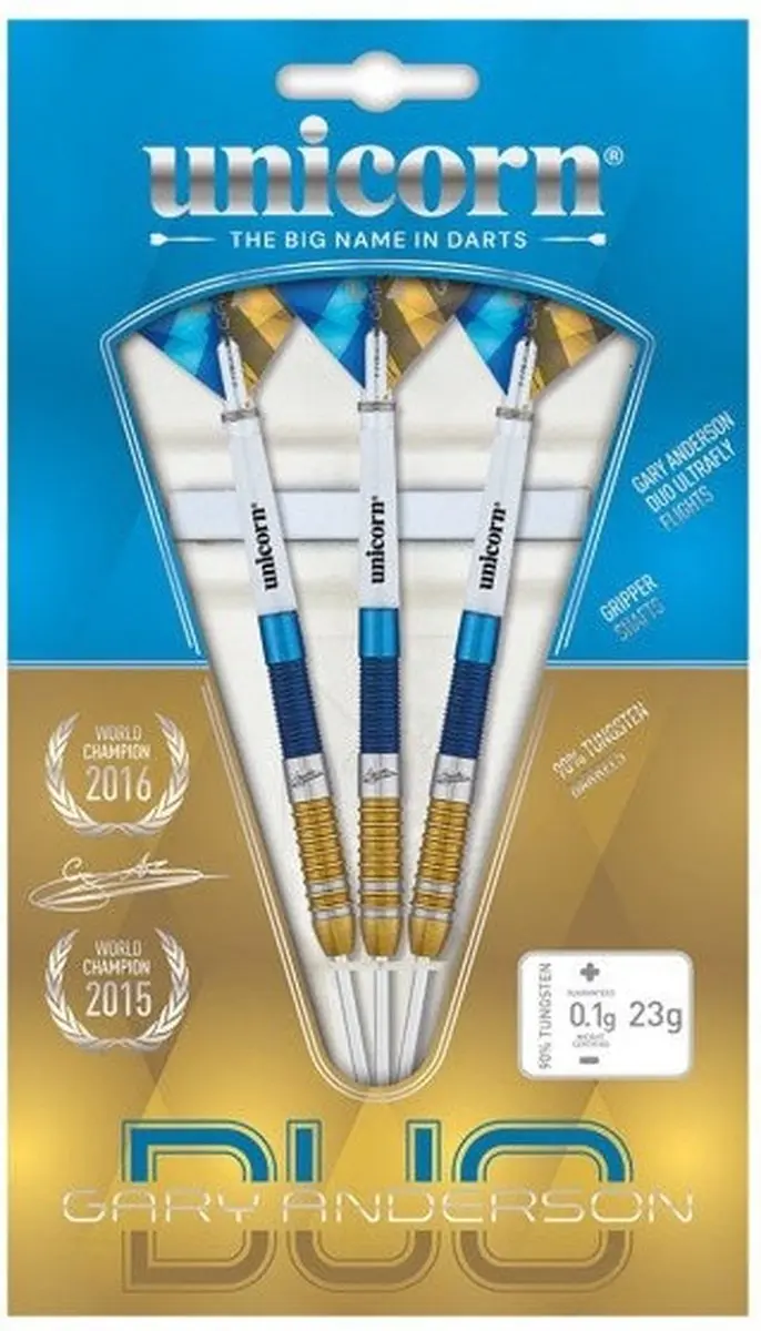 Unicorn Gary Anderson Duo 90% Dartpijlen - 3 Stuks