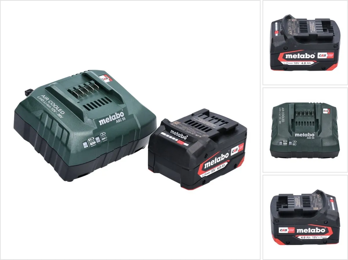 Metabo Li-Power CAS 625027000 Accu 18V 4.0Ah + ASC 55 Oplader