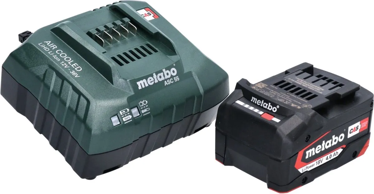 Metabo Li-Power CAS 625027000 Accu 18V 4.0Ah + ASC 55 Oplader