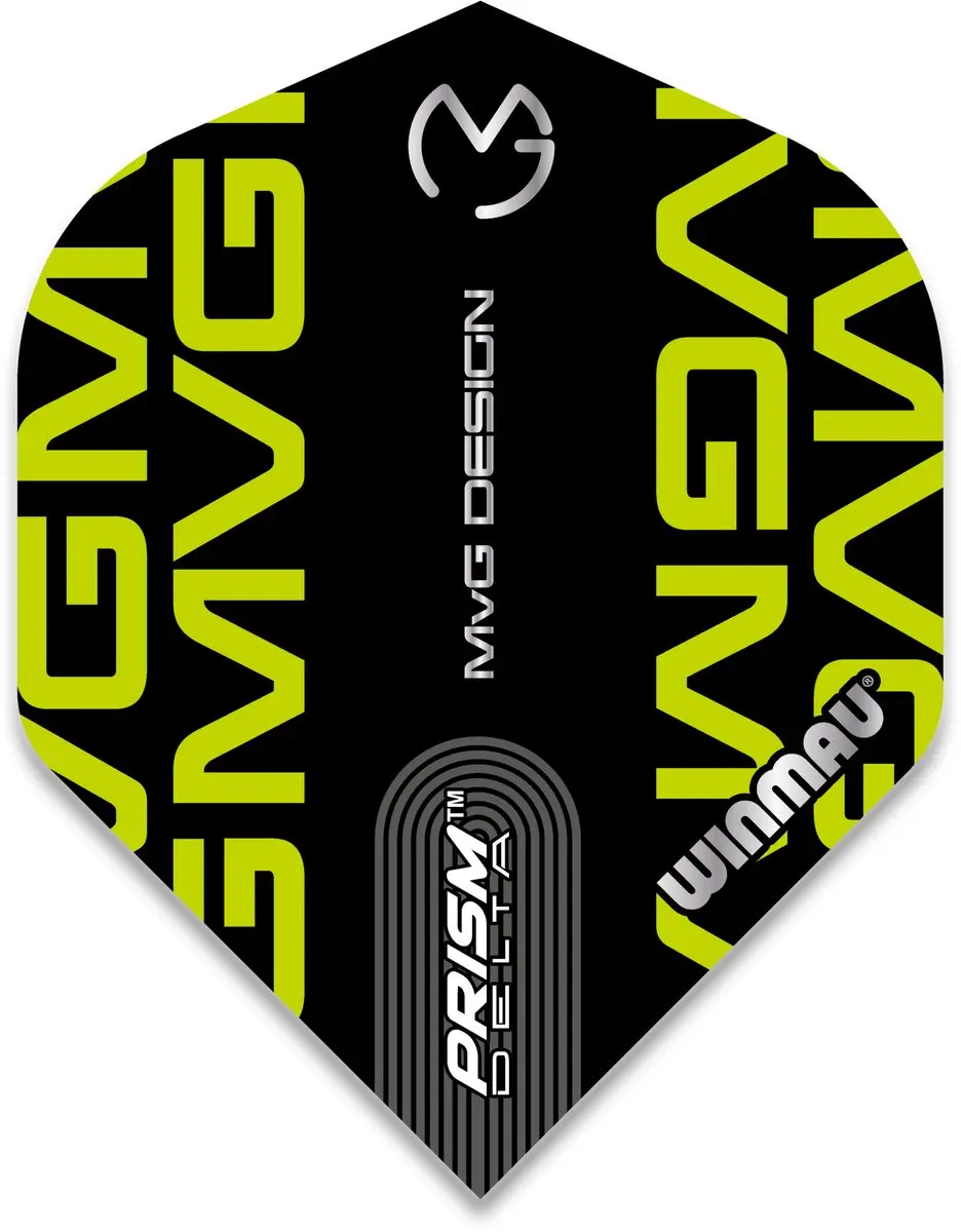 Winmau Prism Delta MVG Dart Flights - 3 Stuks - Zwart
