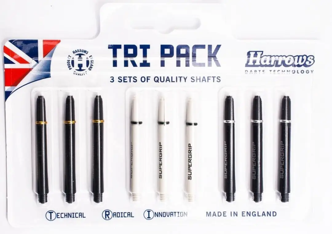 Harrows TRI PACK Supergrip Medium 191419 - 3 Stuks - Zwart/Wit