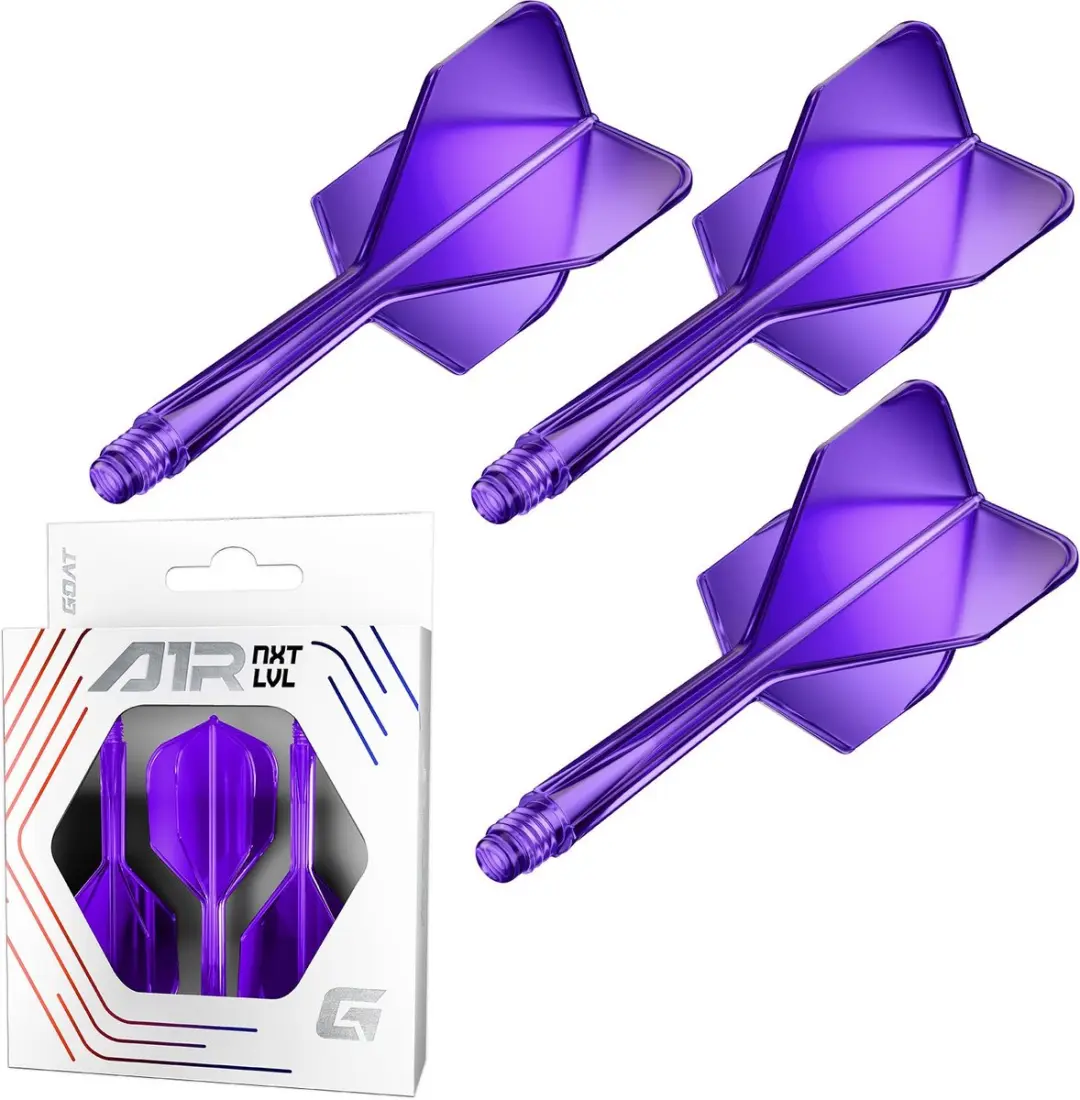 goat Air Neon Purple NO6 Dart Flights - 3 Stuks