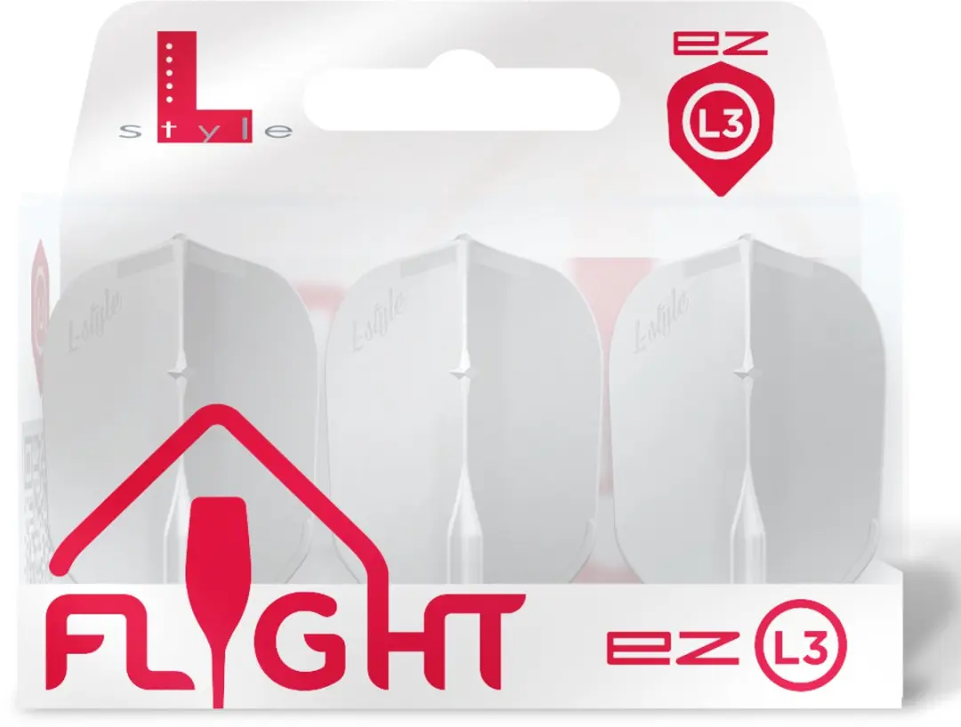 L-Style EZ L3 FP1336 Dart Flights - Wit - 3 Stuks
