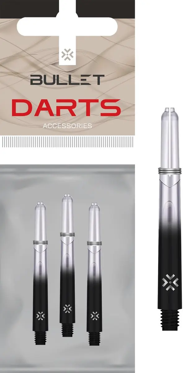 Bullet Shafts 48mm - Zwart - 3 Stuks