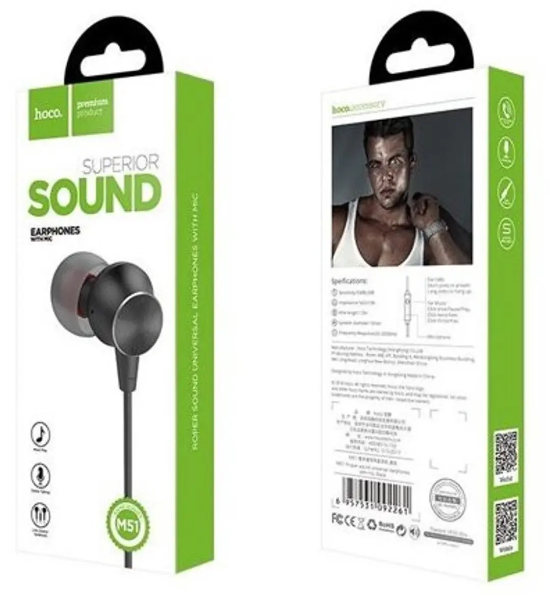 Hoco M51 Superior Sound Koptelefoon - Metallic Zwart