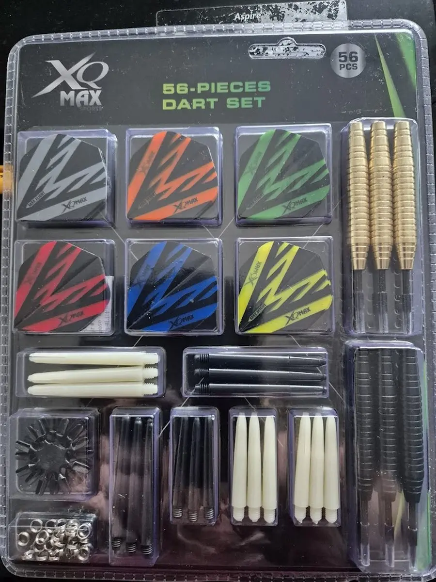 XQMax QD7001350 Darts - 56 Stuks - Zwart & Goud