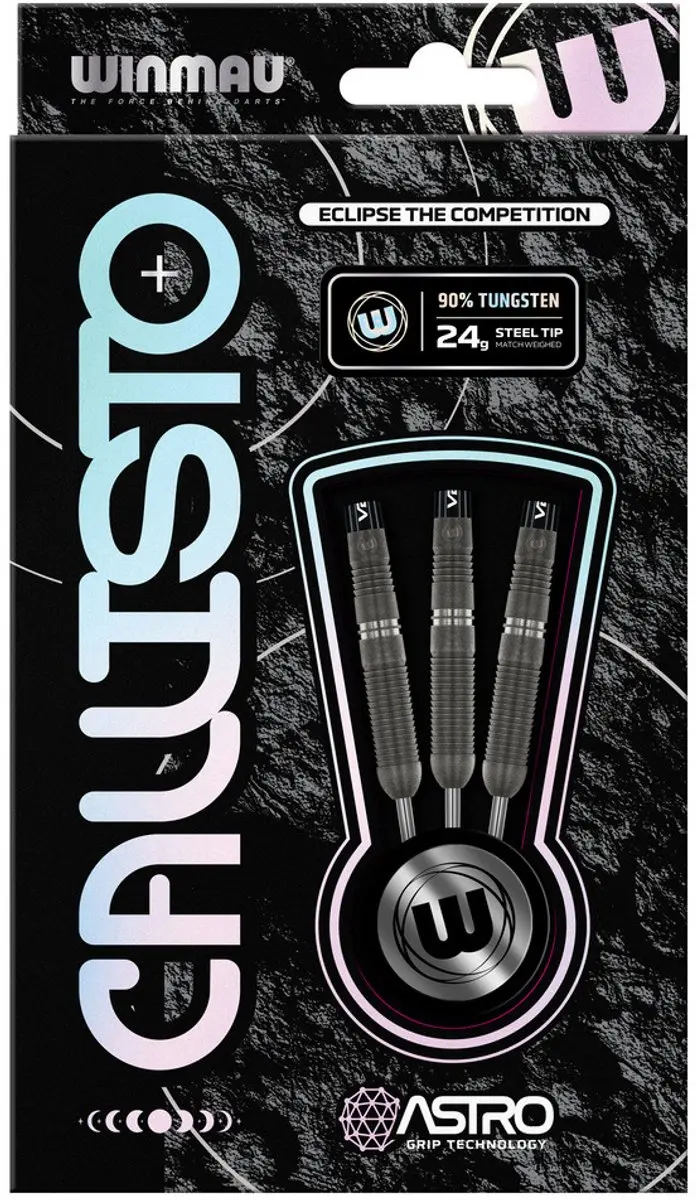 Winmau Callisto 03 Dartpijlen - 3 Stuks - Zwart/Zilver