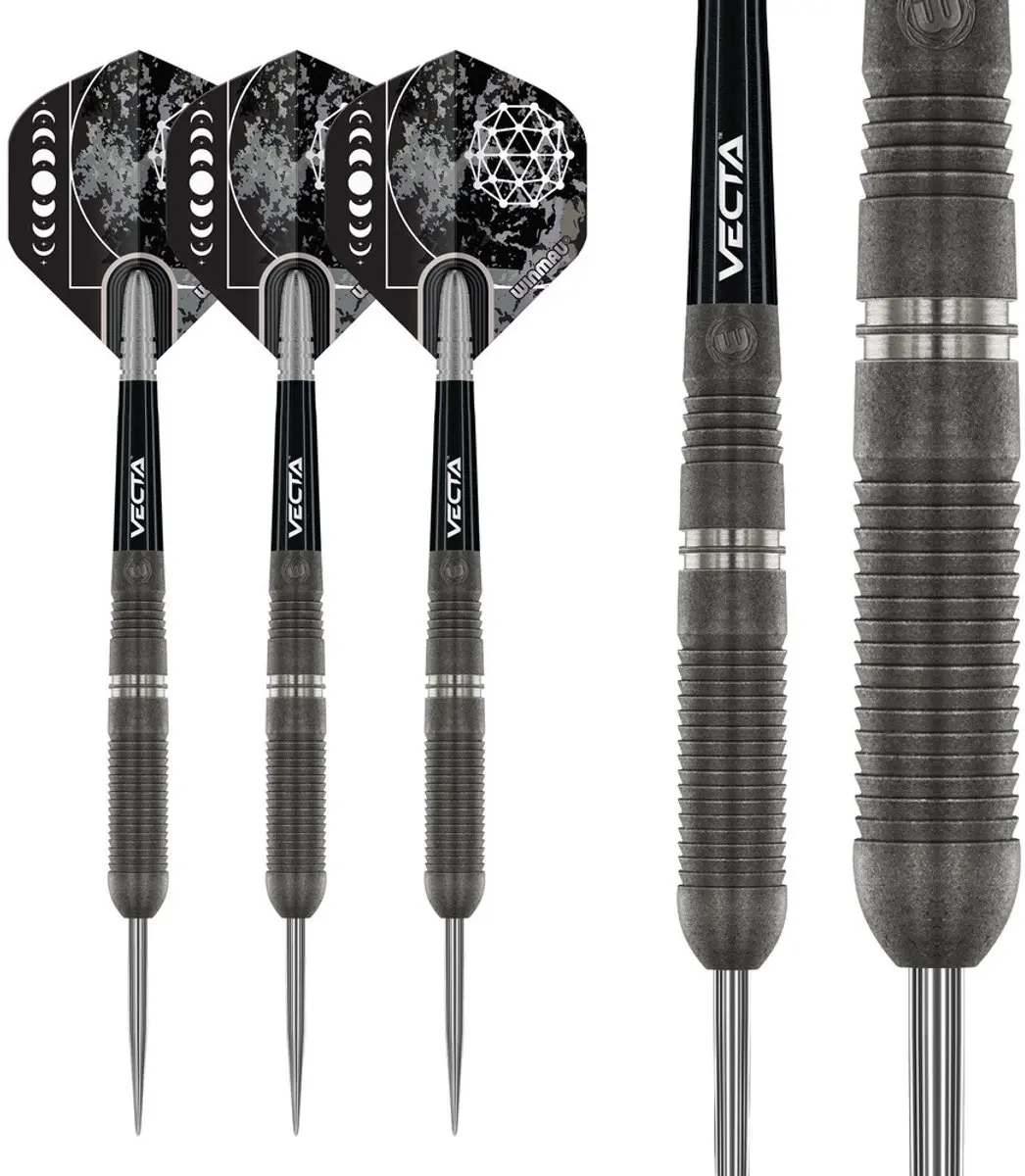 Winmau Callisto 03 Dartpijlen - 3 Stuks - Zwart/Zilver
