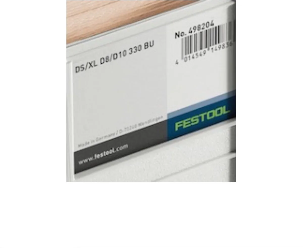 Festool DS/XL D8/D10 Domino XL Assortimentsystainer 498204 - Wit - afbeelding 2 van 5