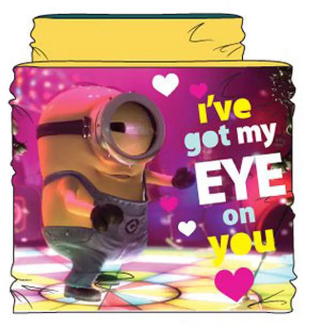 Minions Oog op je Kindersjaal - Geel/Paars/Rozig