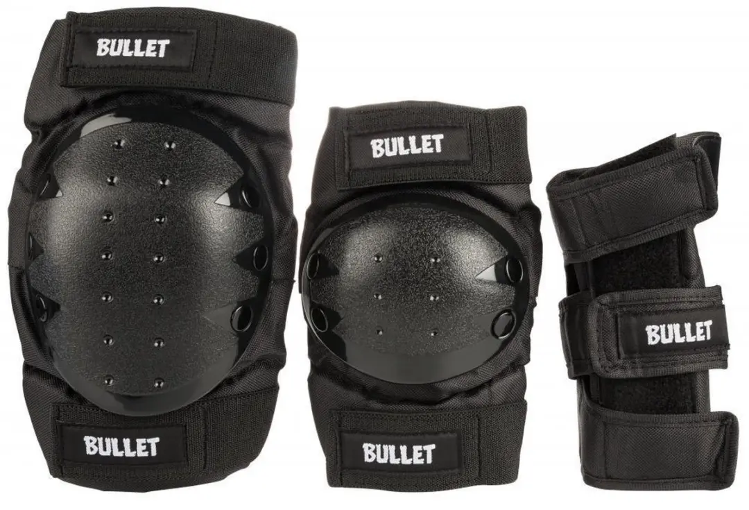 Bullet Triple Padset Combo Valbescherming L - Zwart