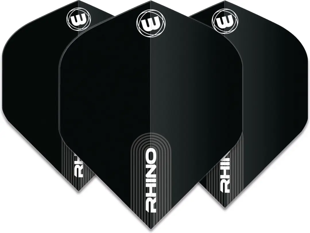 Winmau Rhino Black Flight Dart Flights - 3 Stuks