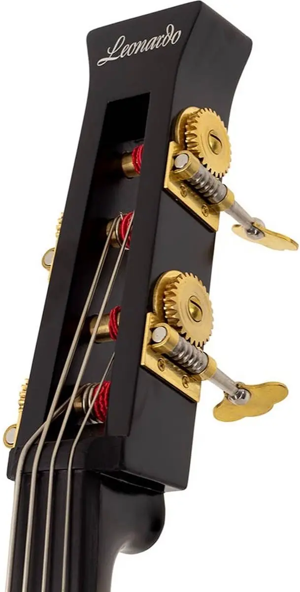 Leonardo EB-50-BK Elektrische Contrabas - met Pickup, Tas & Strijkstok