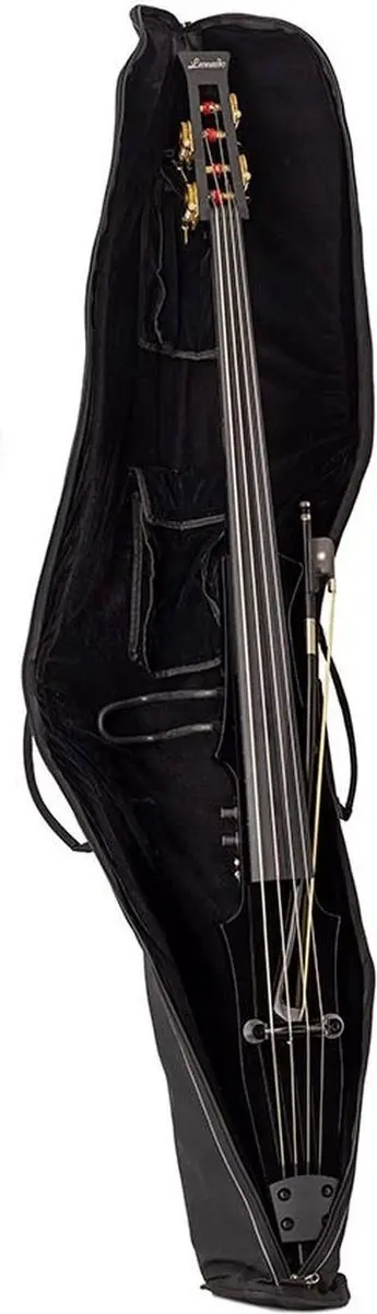 Leonardo EB-50-BK Elektrische Contrabas - met Pickup, Tas & Strijkstok