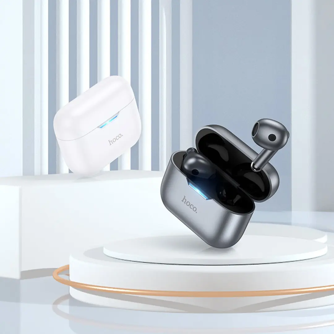 Hoco Draadloze Oordopjes - 4u Accu - Bluetooth 5.3 - Zilver