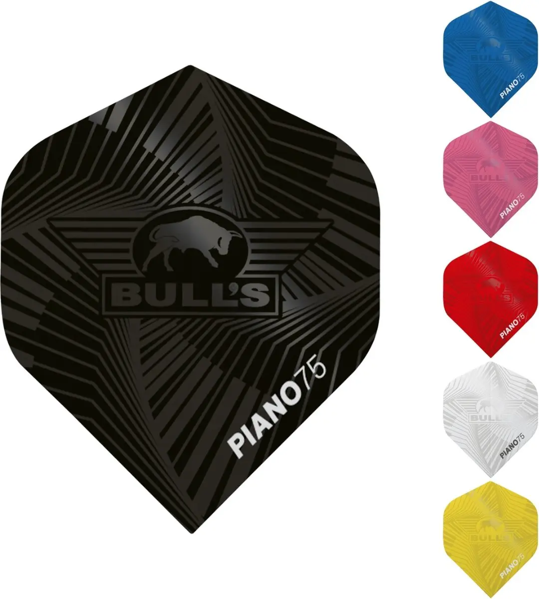 Bull's Flights Piano 75 nr.2 White - 3 Stuks