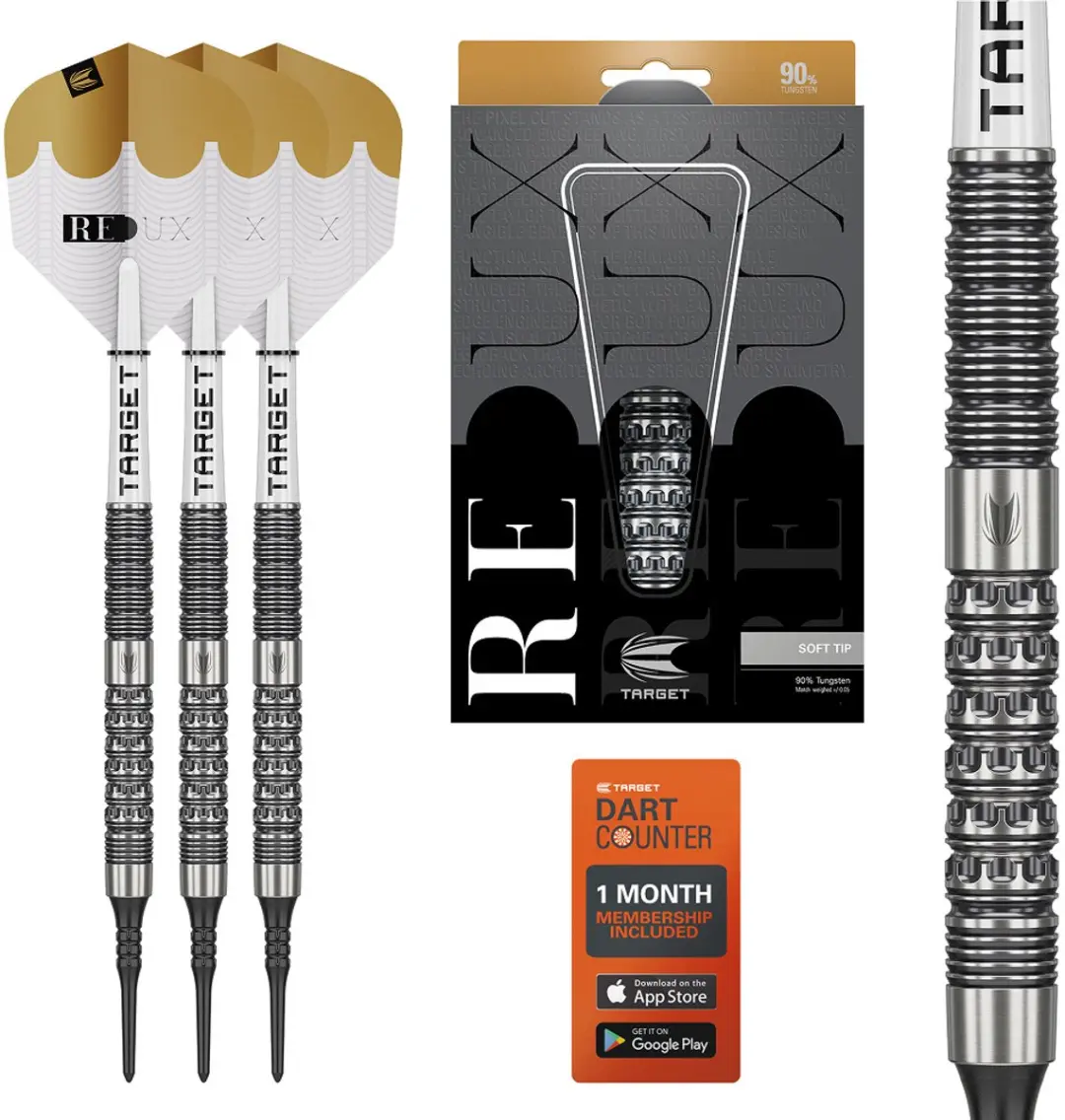 Target Redux 10 90% Darts - 3 Stuks - Zilver/Zwart