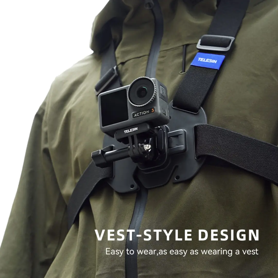 Telesin Borstriemenhouder voor DJI Osmo Actiecamera - Zwart