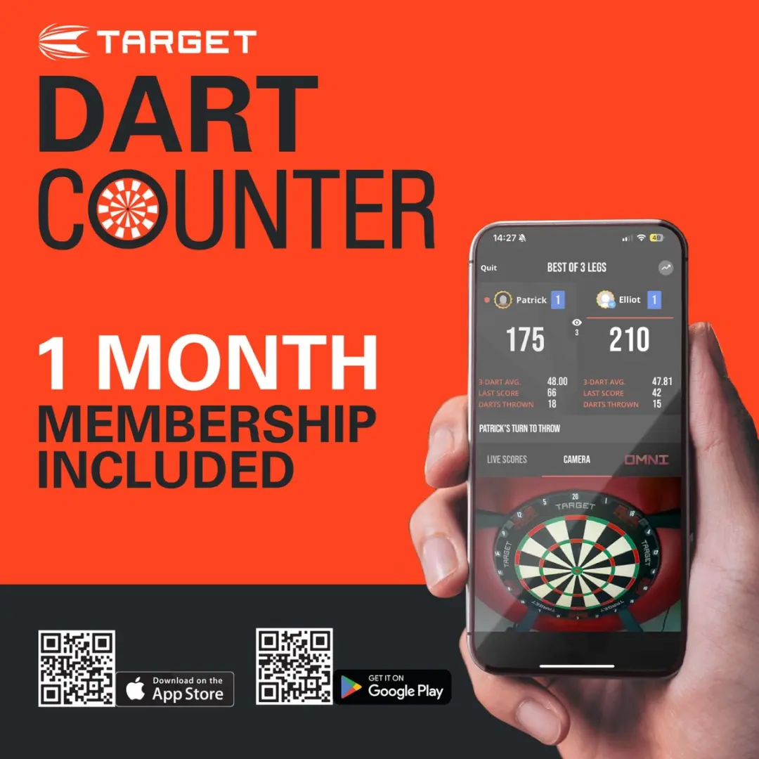 Target Rift Dartbord Set 47,5cm - 6 Messing Darts 17g - MPN 440018