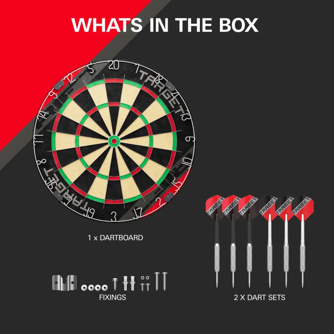 Target Rift Dartbord Set 47,5cm - 6 Messing Darts 17g - MPN 440018