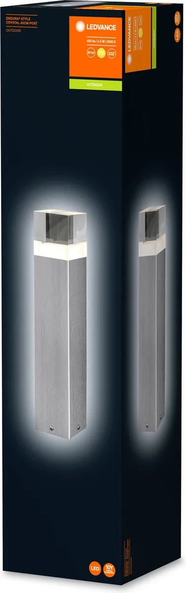 LEDVANCE Endura Style Crystal Wandlamp 40cm - Staal - 3000K - IP44