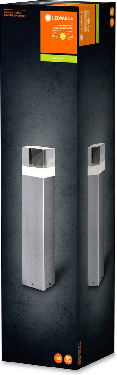 LEDVANCE Endura Style Crystal Wandlamp 40cm - Staal - 3000K - IP44