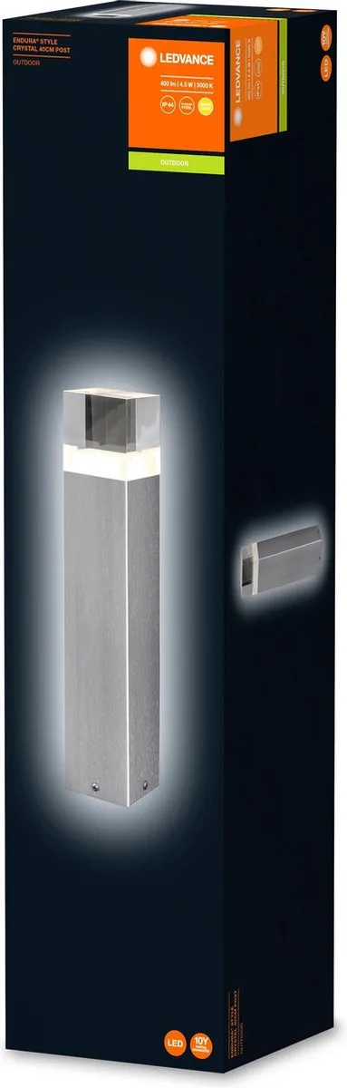 LEDVANCE Endura Style Crystal Wandlamp 40cm - Staal - 3000K - IP44 - afbeelding 6 van 6